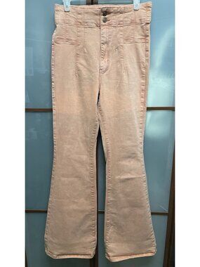 We The Free People Jayde Flare Jeans 30 High Rise Terracotta Orange Bell Bottoms